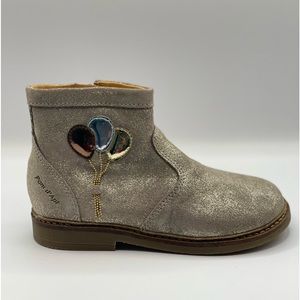 POM D’API New! Retro Balloon Jazz Boots in Shimmery Beige NIB